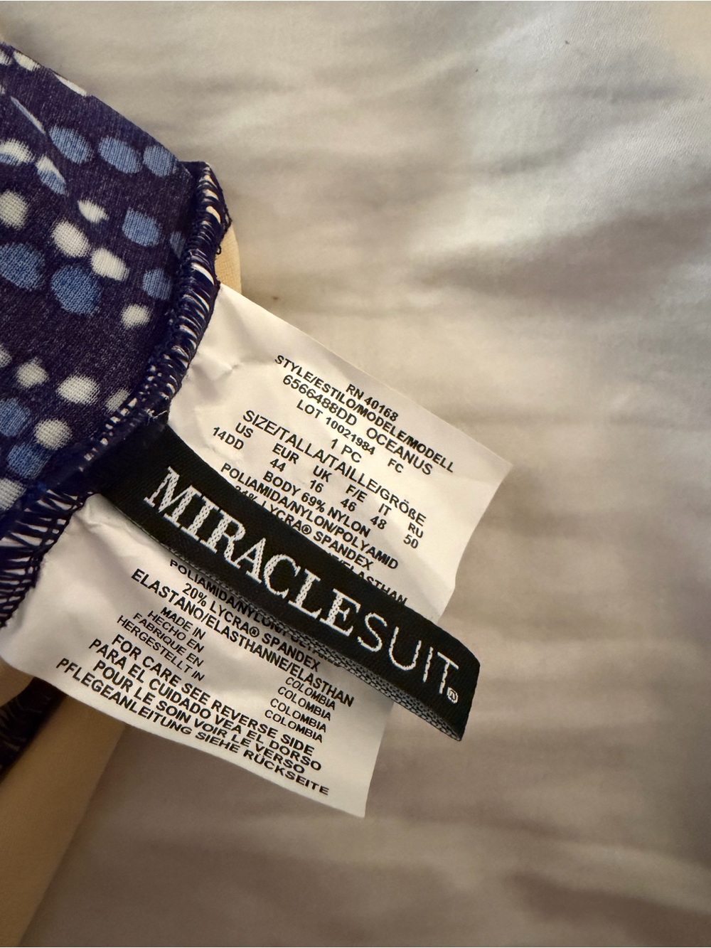 Miraclesuit Plus Size Oceanus One Piece Spotlight Blue Swimsuit 14DD NWOT - Picture 6 of 7